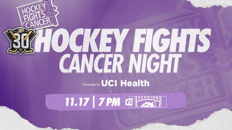 Geese to Host Hockey Fights Cancer Evening Presented by UCI Health at Honda Heart Friday | Anaheim Geese