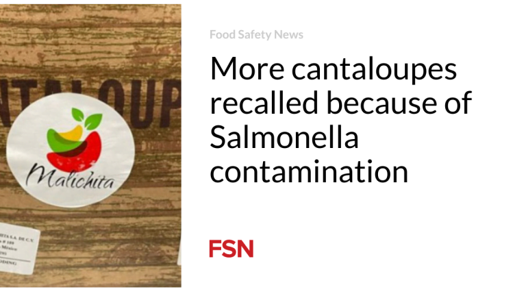 Extra cantaloupes recalled thanks to Salmonella contamination