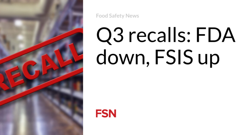 Q3 remembers: FDA down, FSIS up