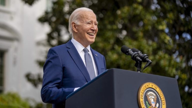Biden marks ‘146th birthday’ with flaming cake