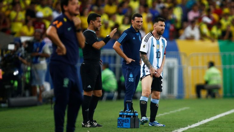 Messi ends year with groin harm in Argentina score