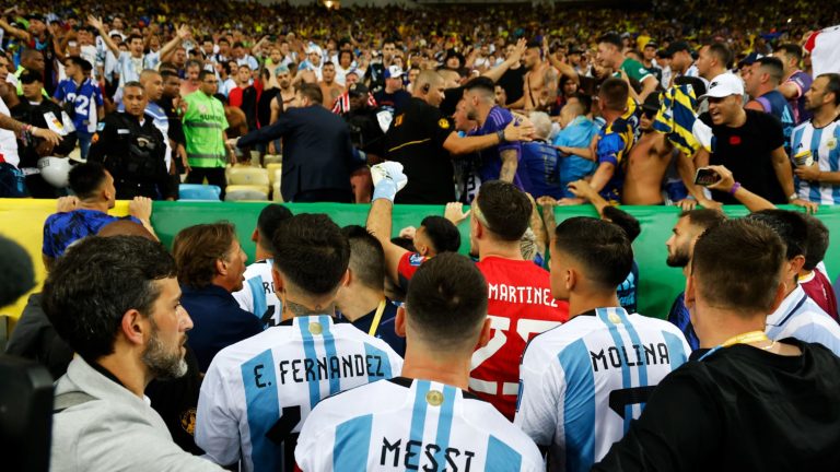 Video: Lionel Messi, Argentina Pulled From Field vs. Brazil Resulting from Fights in Stands