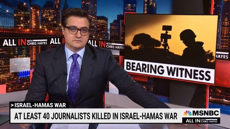 Chris Hayes Honors Journalists ‘Who Paid the Last Mark While Bearing Gape’ in Israel-Hamas Battle (Video)